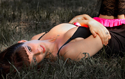 Linda P. fotomodella svedese Kalmar Svezia modella fashion moda mare intimo glamour bodypainting topless nudo artistico